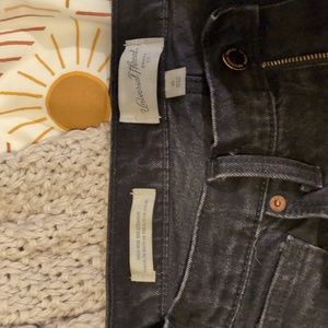 Black straight leg jeans